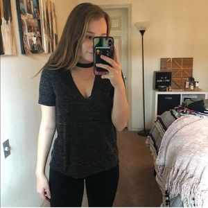 Black Cutout T-Shirt. Size Small